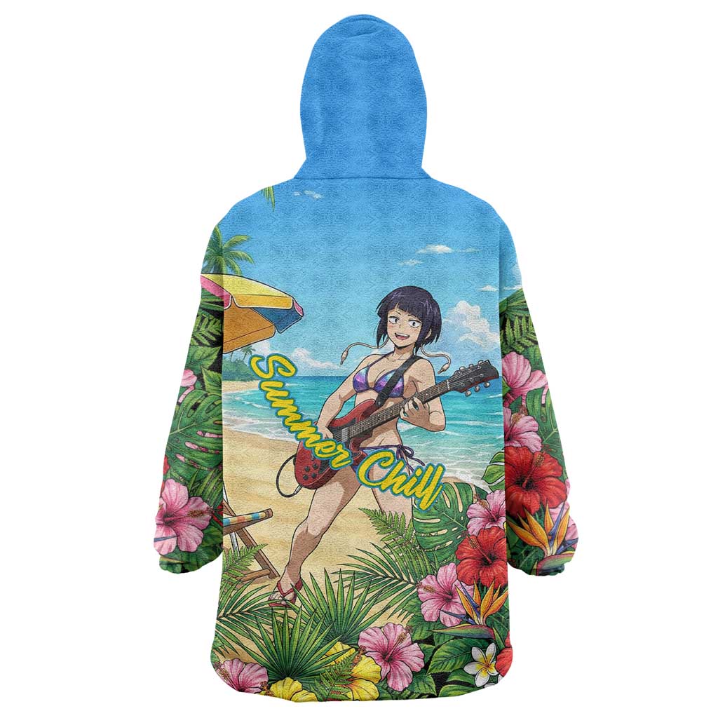 Kyoka Jiro Summer Chill Wearable Blanket Hoodie Tropical Anime Rock Vibes