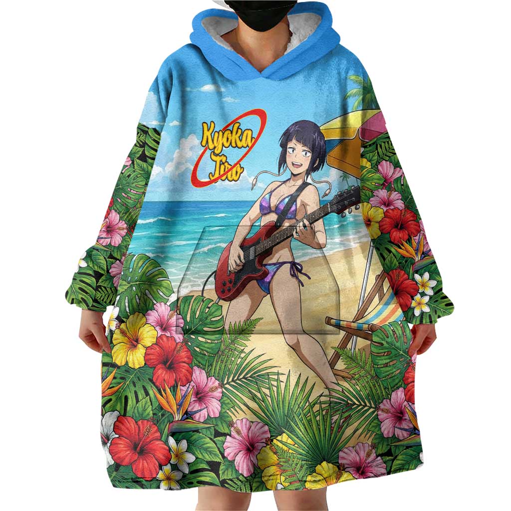 Kyoka Jiro Summer Chill Wearable Blanket Hoodie Tropical Anime Rock Vibes