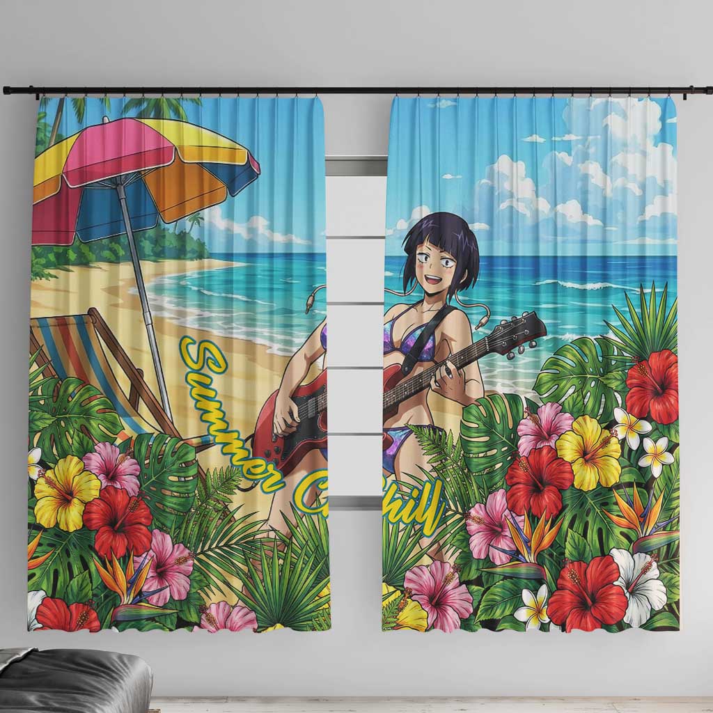Kyoka Jiro Summer Chill Window Curtain Tropical Anime Rock Vibes