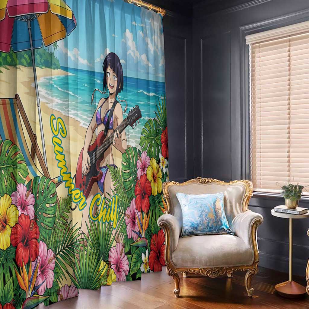 Kyoka Jiro Summer Chill Window Curtain Tropical Anime Rock Vibes
