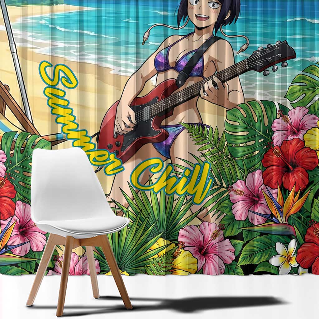 Kyoka Jiro Summer Chill Window Curtain Tropical Anime Rock Vibes