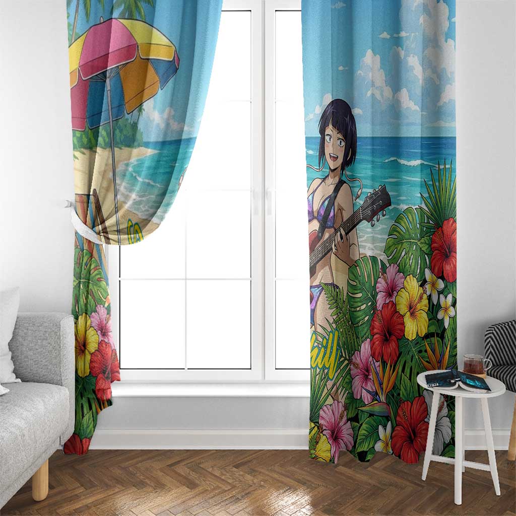 Kyoka Jiro Summer Chill Window Curtain Tropical Anime Rock Vibes