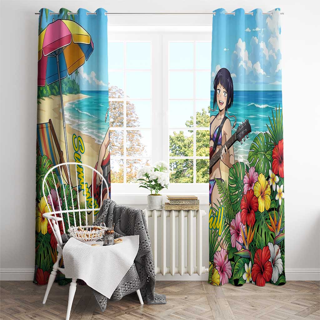 Kyoka Jiro Summer Chill Window Curtain Tropical Anime Rock Vibes
