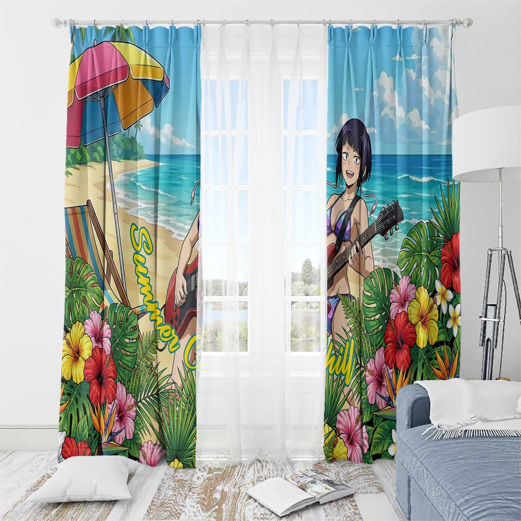 Kyoka Jiro Summer Chill Window Curtain Tropical Anime Rock Vibes