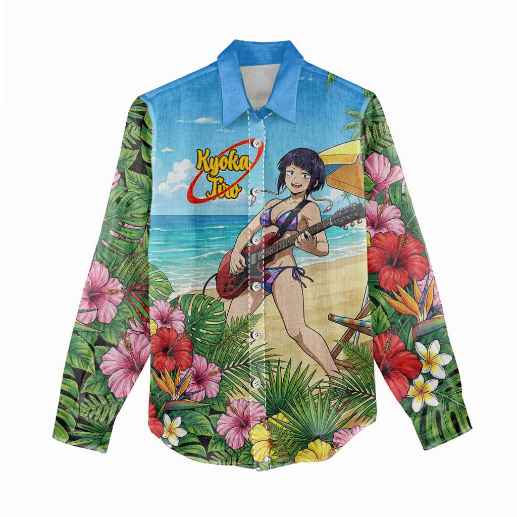 Kyoka Jiro Summer Chill Women Casual Shirt Tropical Anime Rock Vibes