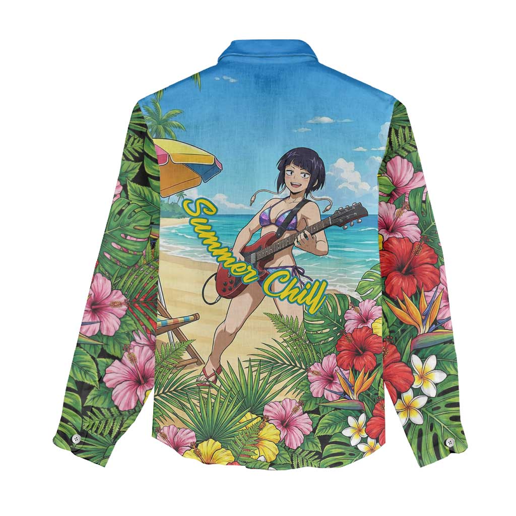 Kyoka Jiro Summer Chill Women Casual Shirt Tropical Anime Rock Vibes