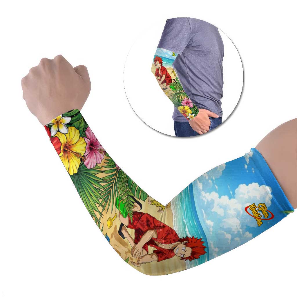 Eijirou Kirishima Summer Chill Arm Sleeves Tropical Anime Beach Fun
