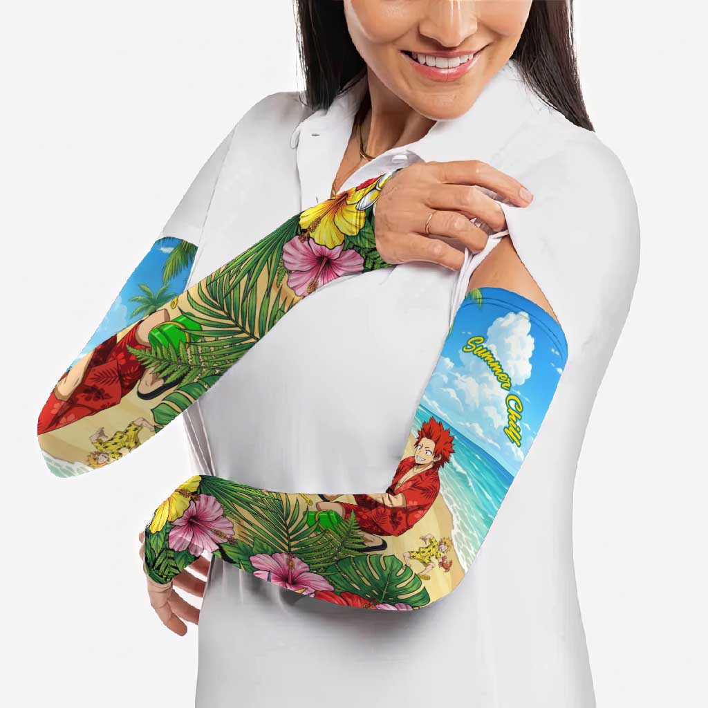 Eijirou Kirishima Summer Chill Arm Sleeves Tropical Anime Beach Fun