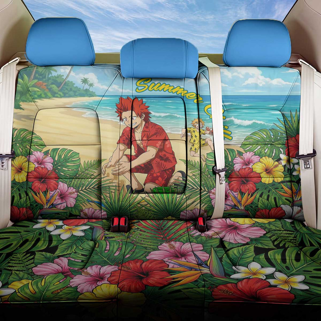 Eijirou Kirishima Summer Chill Back Car Seat Cover Tropical Anime Beach Fun
