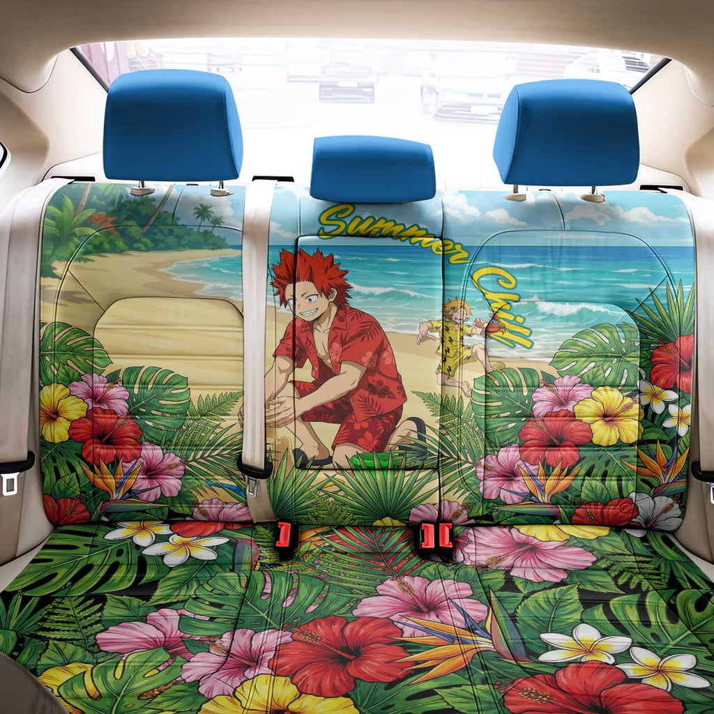 Eijirou Kirishima Summer Chill Back Car Seat Cover Tropical Anime Beach Fun