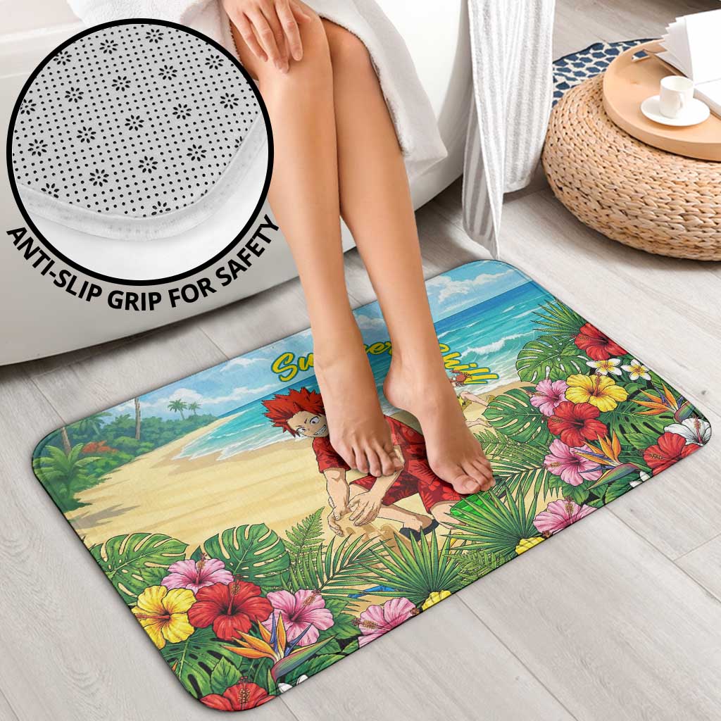 Eijirou Kirishima Summer Chill Bathroom Set Tropical Anime Beach Fun