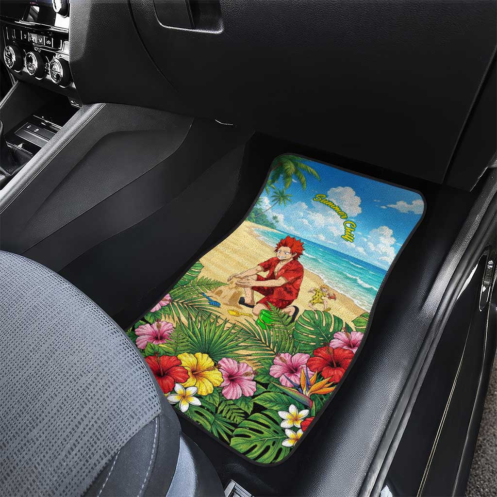 Eijirou Kirishima Summer Chill Car Mats Tropical Anime Beach Fun