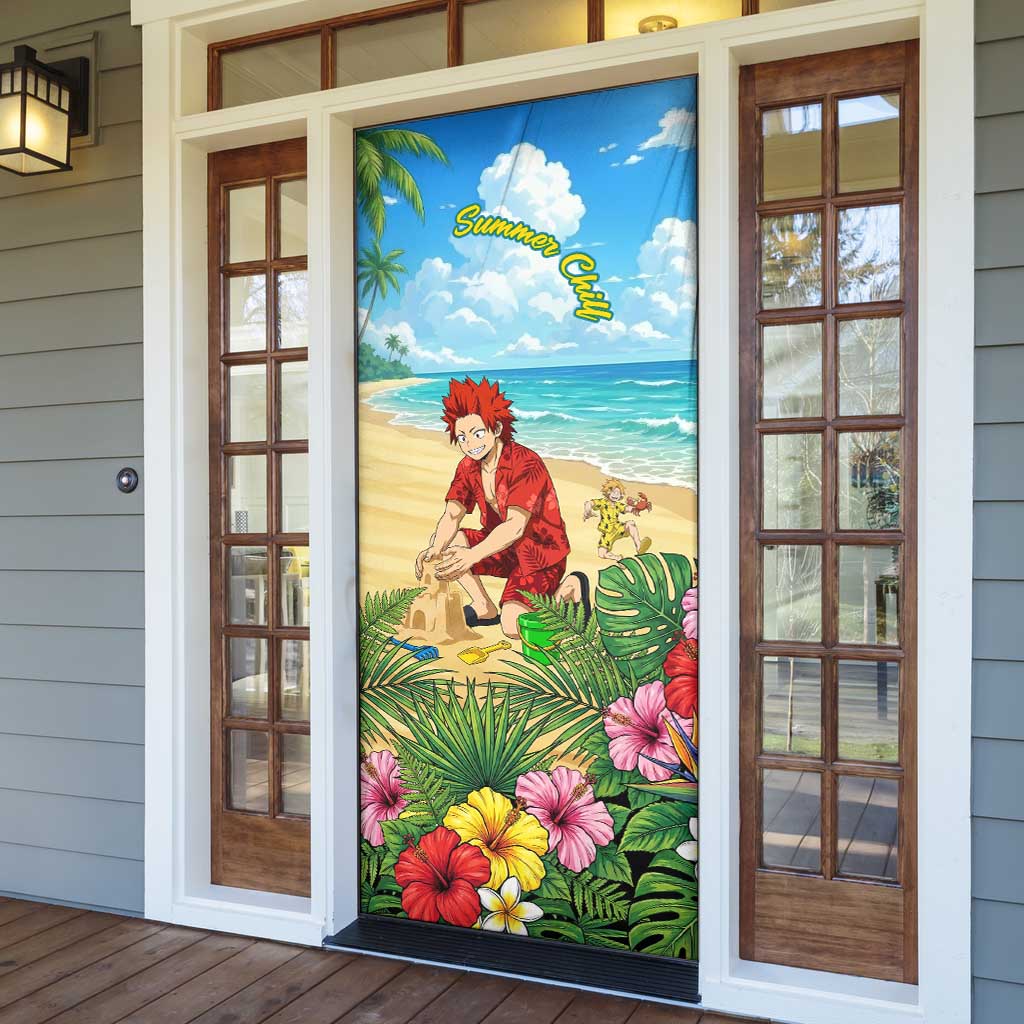 Eijirou Kirishima Summer Chill Door Cover Tropical Anime Beach Fun