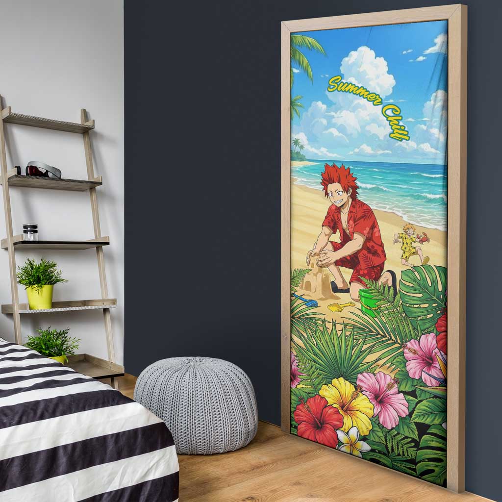 Eijirou Kirishima Summer Chill Door Cover Tropical Anime Beach Fun