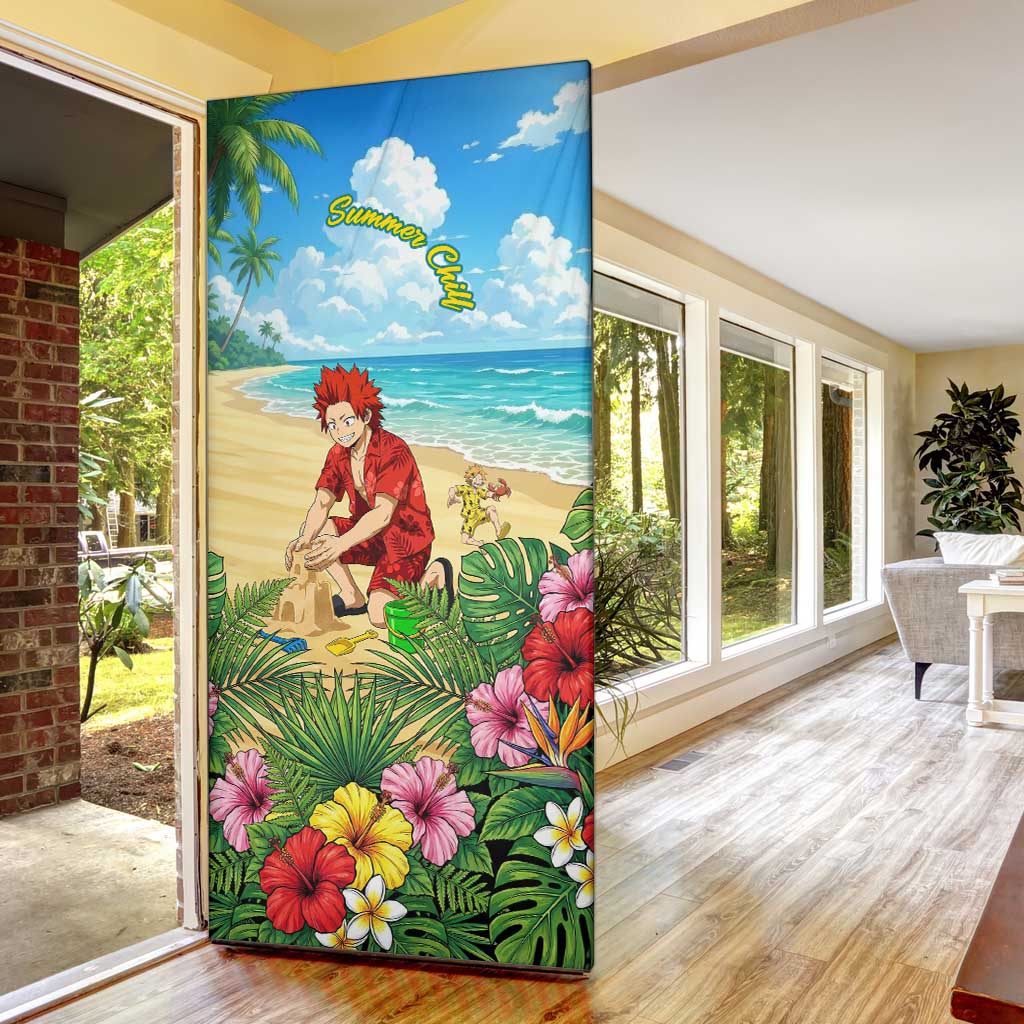 Eijirou Kirishima Summer Chill Door Cover Tropical Anime Beach Fun