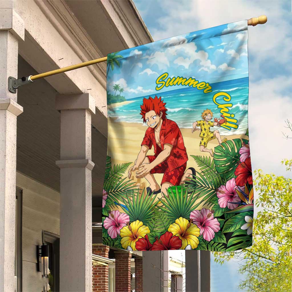 Eijirou Kirishima Summer Chill Garden Flag Tropical Anime Beach Fun