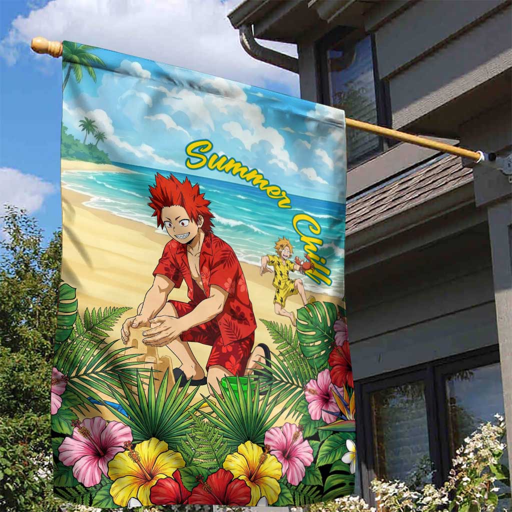 Eijirou Kirishima Summer Chill Garden Flag Tropical Anime Beach Fun