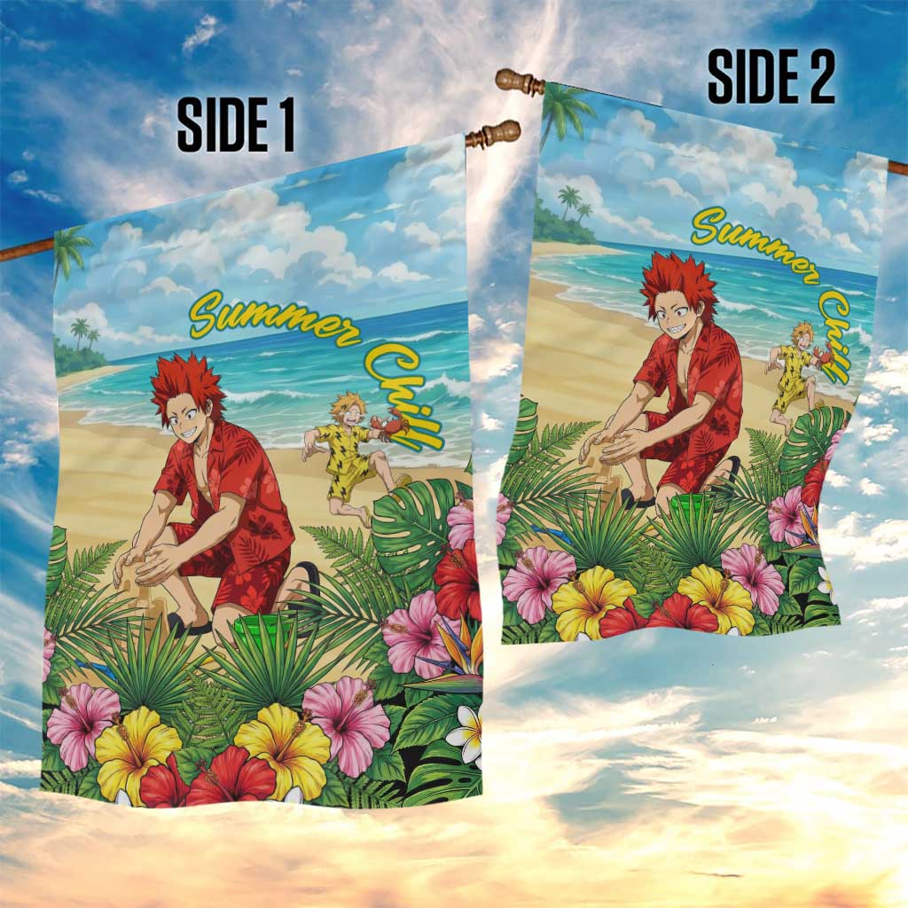 Eijirou Kirishima Summer Chill Garden Flag Tropical Anime Beach Fun