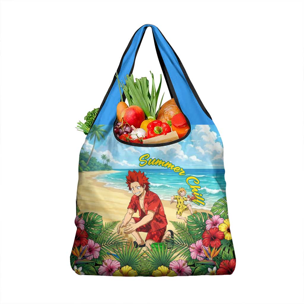 Eijirou Kirishima Summer Chill Grocery Bag Tropical Anime Beach Fun
