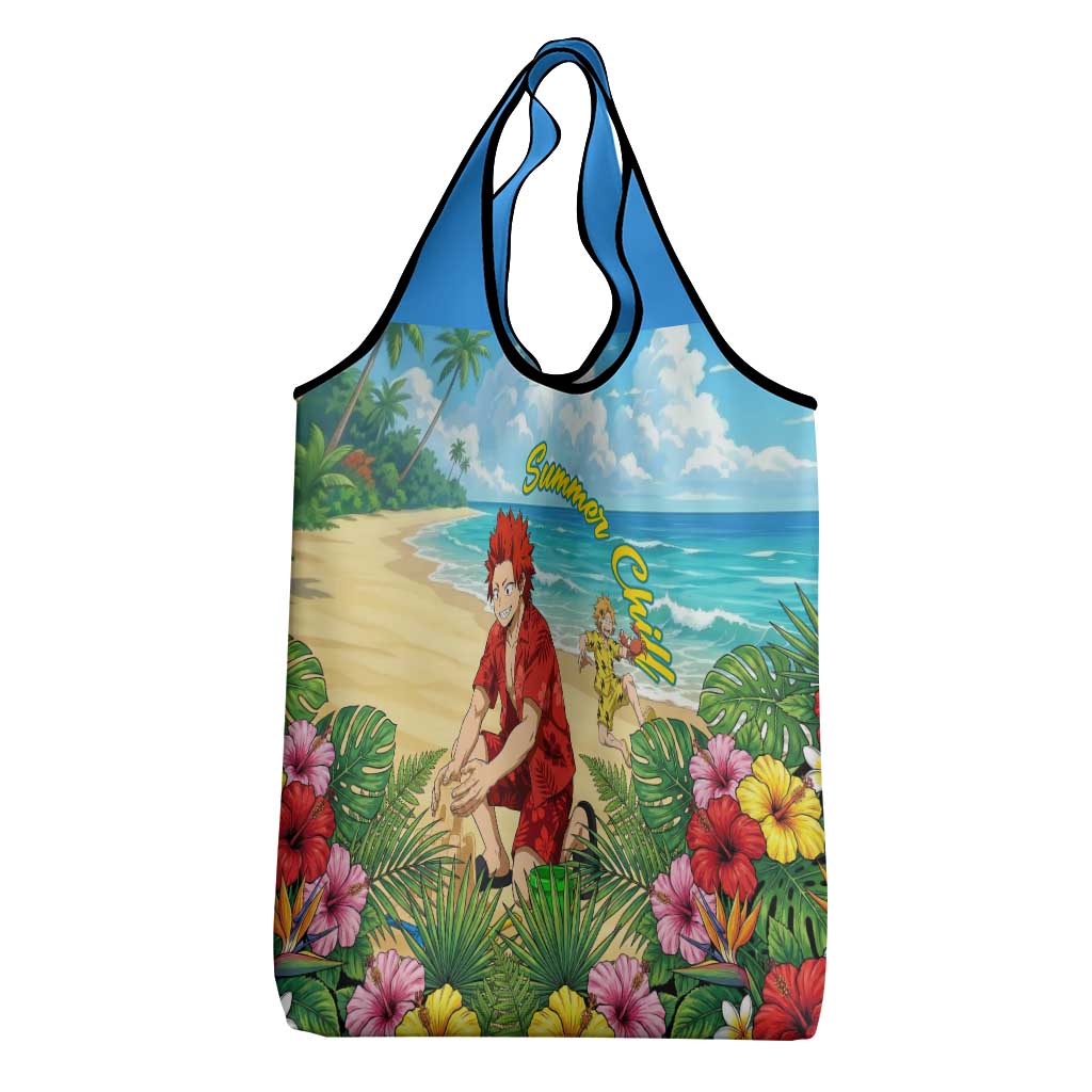 Eijirou Kirishima Summer Chill Grocery Bag Tropical Anime Beach Fun