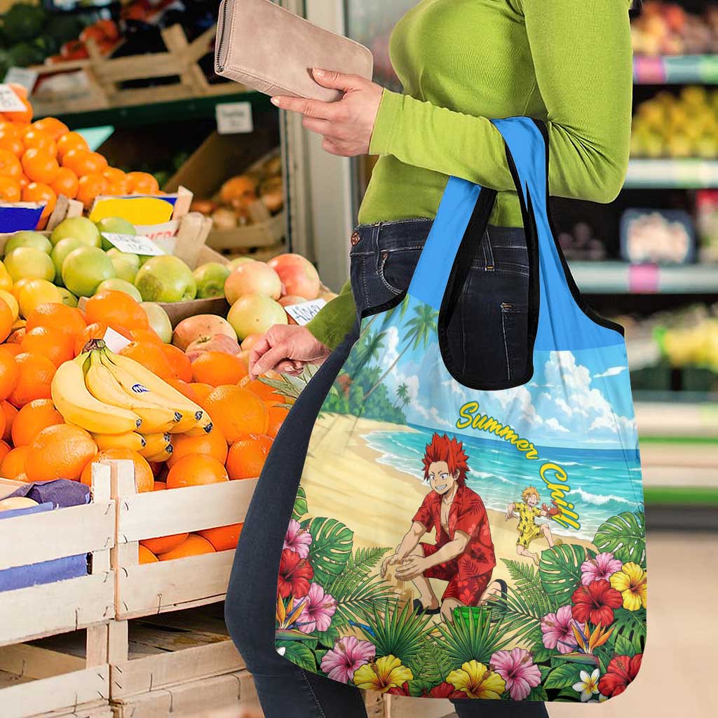 Eijirou Kirishima Summer Chill Grocery Bag Tropical Anime Beach Fun