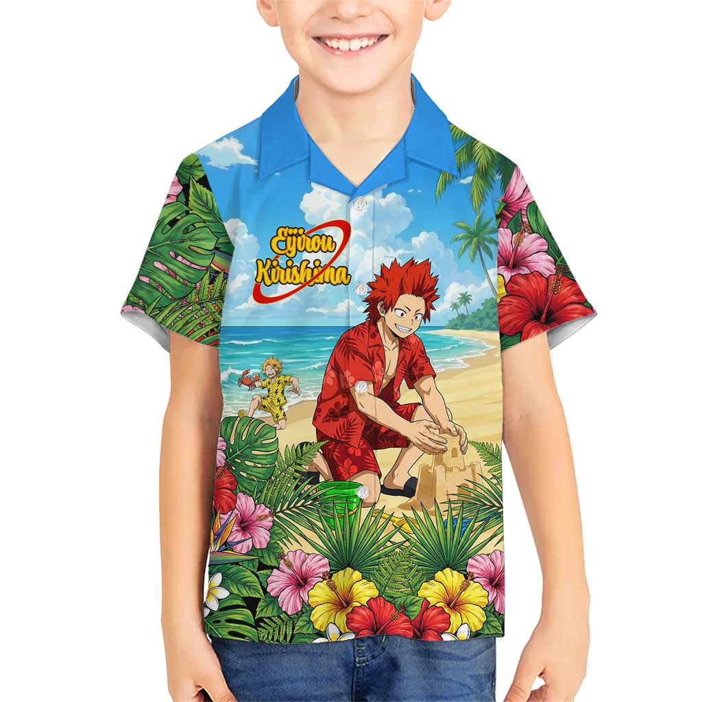 Eijirou Kirishima Summer Chill Kid Hawaiian Shirt Tropical Anime Beach Fun