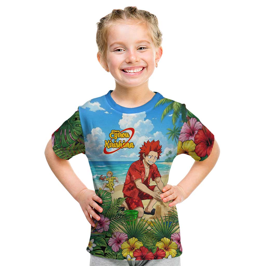 Eijirou Kirishima Summer Chill Kid T Shirt Tropical Anime Beach Fun