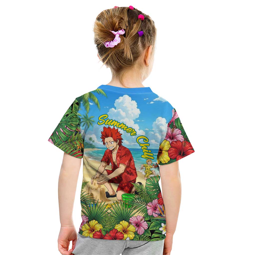 Eijirou Kirishima Summer Chill Kid T Shirt Tropical Anime Beach Fun