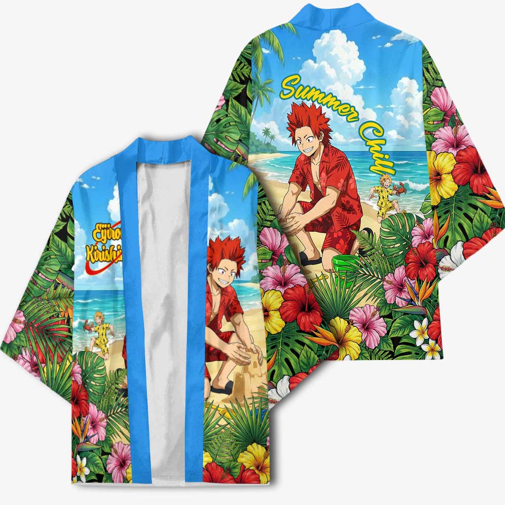 Eijirou Kirishima Summer Chill Kimono Tropical Anime Beach Fun