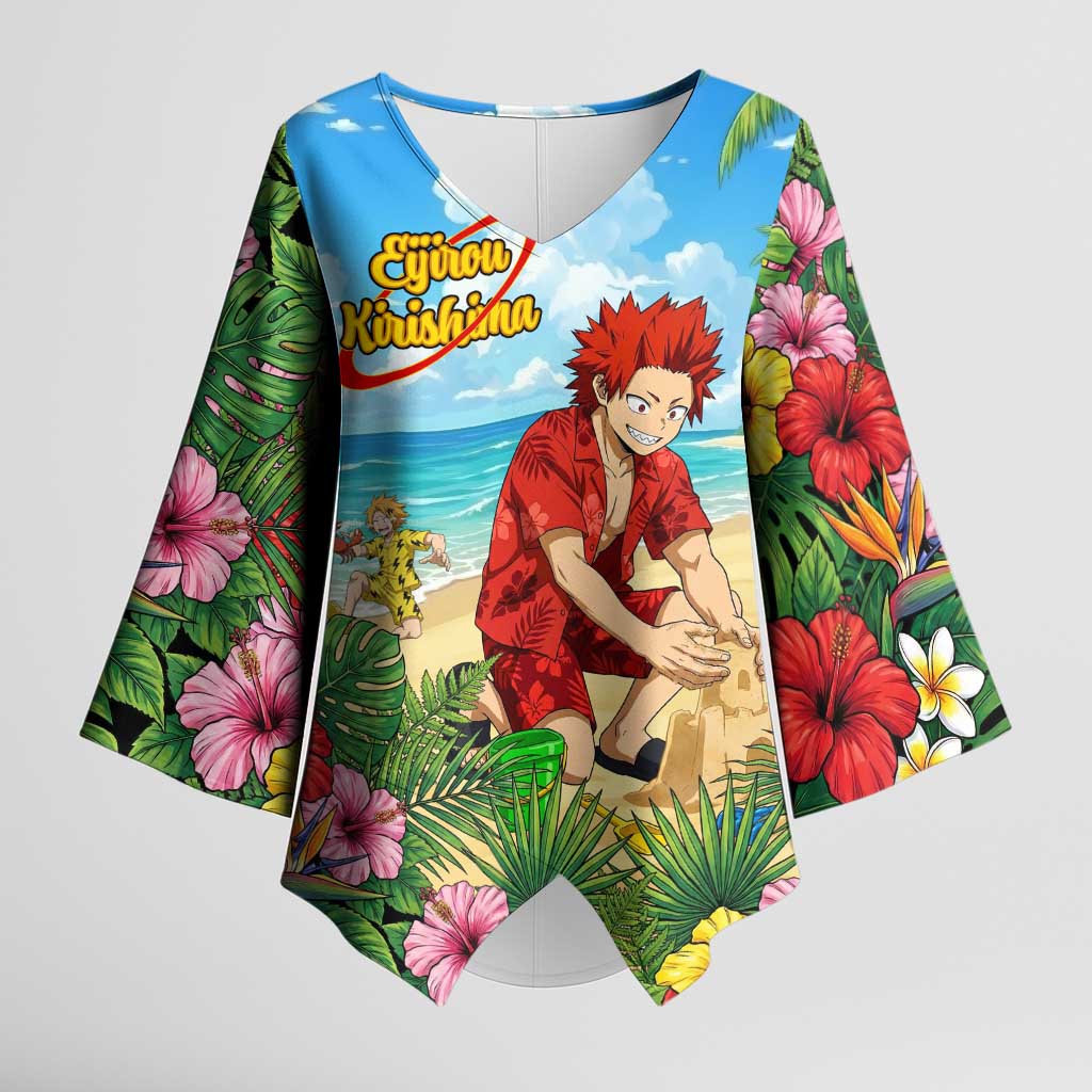 Eijirou Kirishima Summer Chill Kimono Sleeve Blouse Tropical Anime Beach Fun