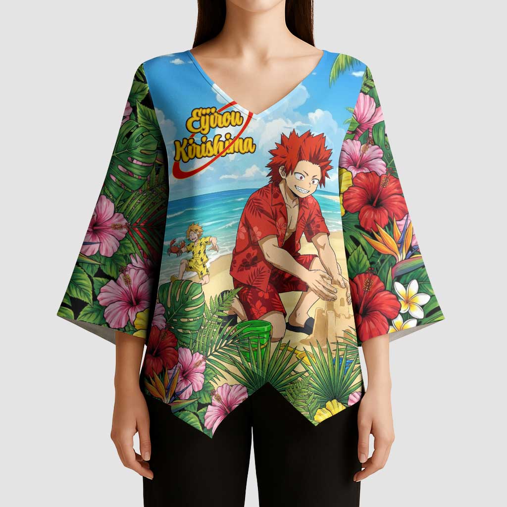 Eijirou Kirishima Summer Chill Kimono Sleeve Blouse Tropical Anime Beach Fun