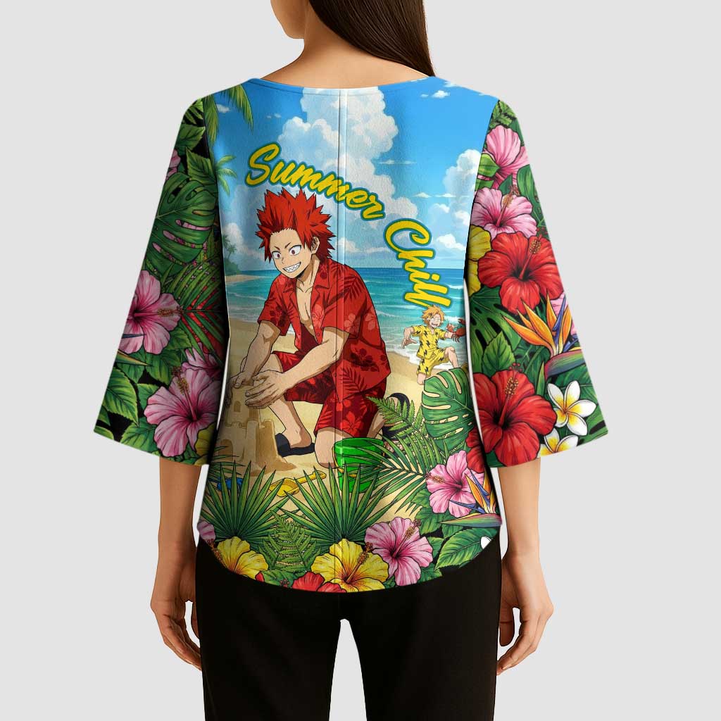 Eijirou Kirishima Summer Chill Kimono Sleeve Blouse Tropical Anime Beach Fun