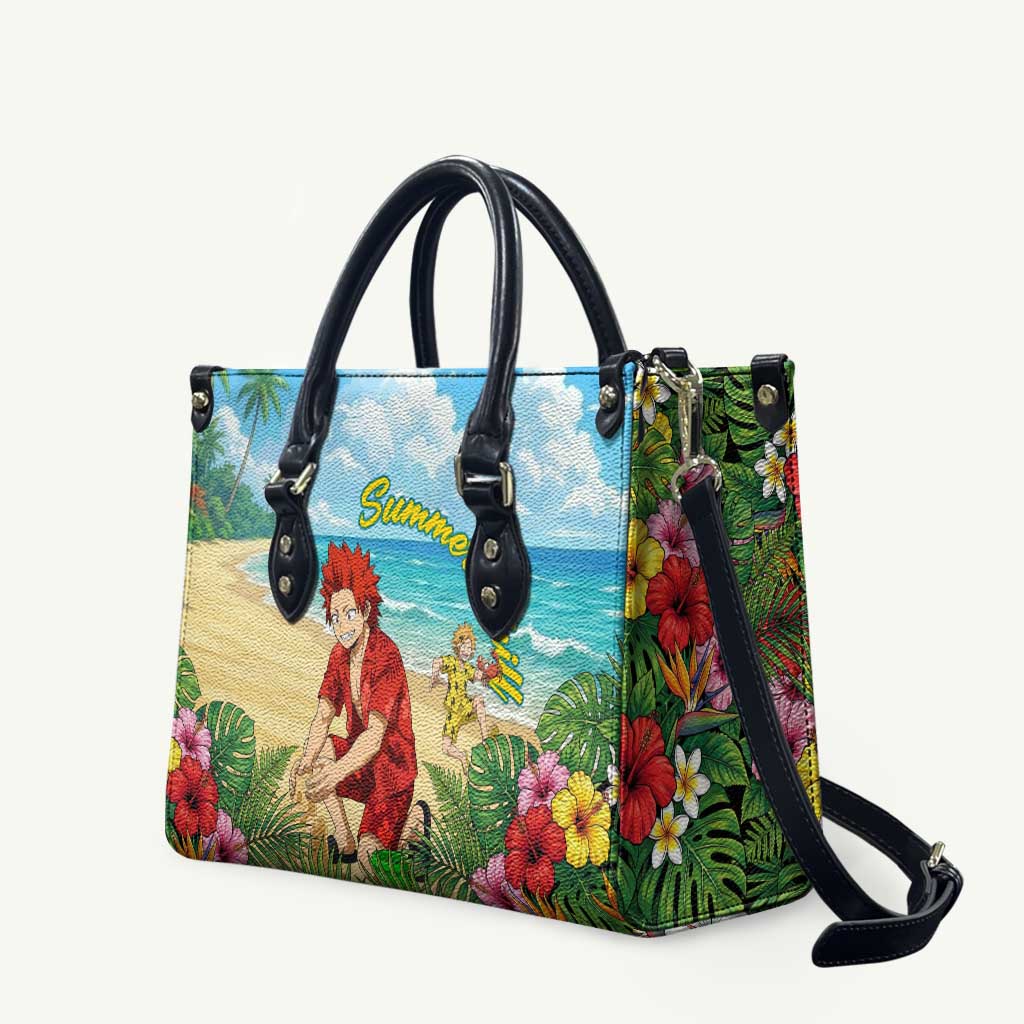 Eijirou Kirishima Summer Chill Leather Bag Tropical Anime Beach Fun
