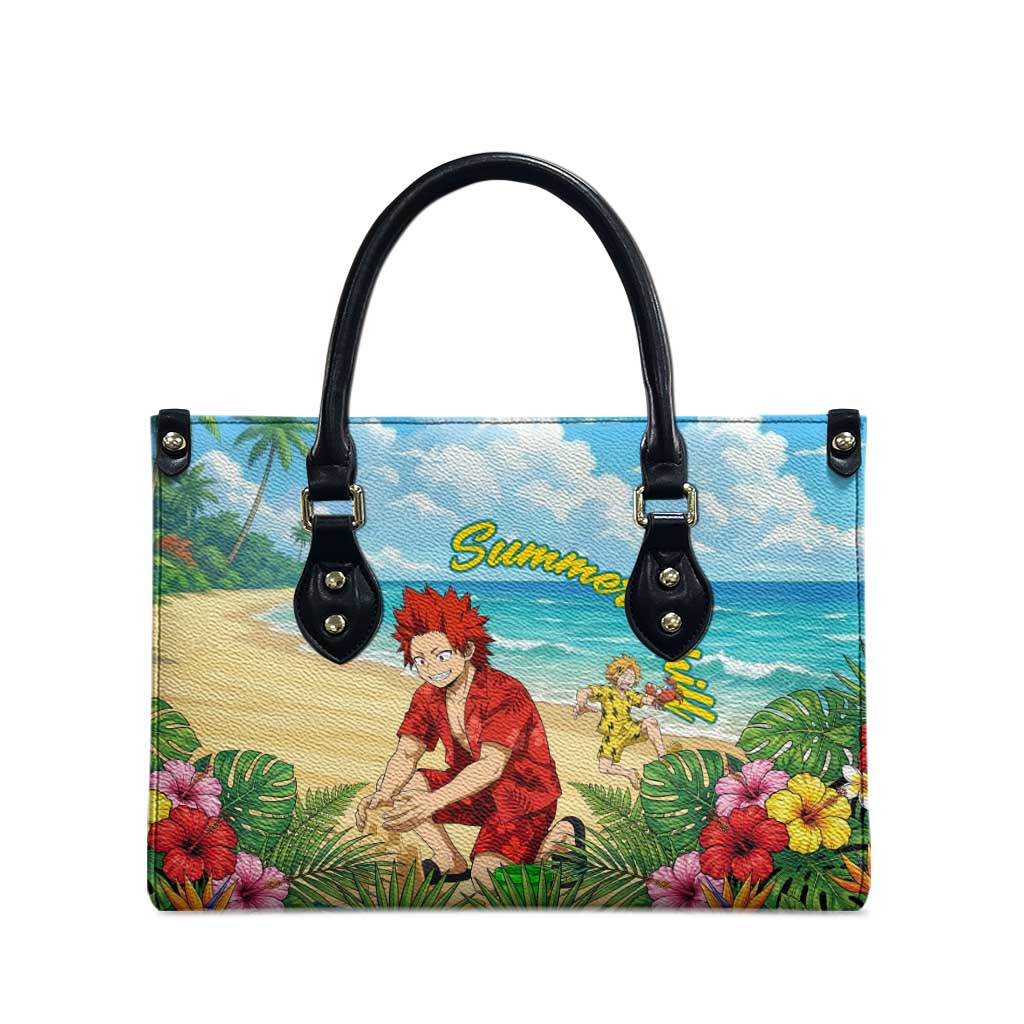 Eijirou Kirishima Summer Chill Leather Bag Tropical Anime Beach Fun