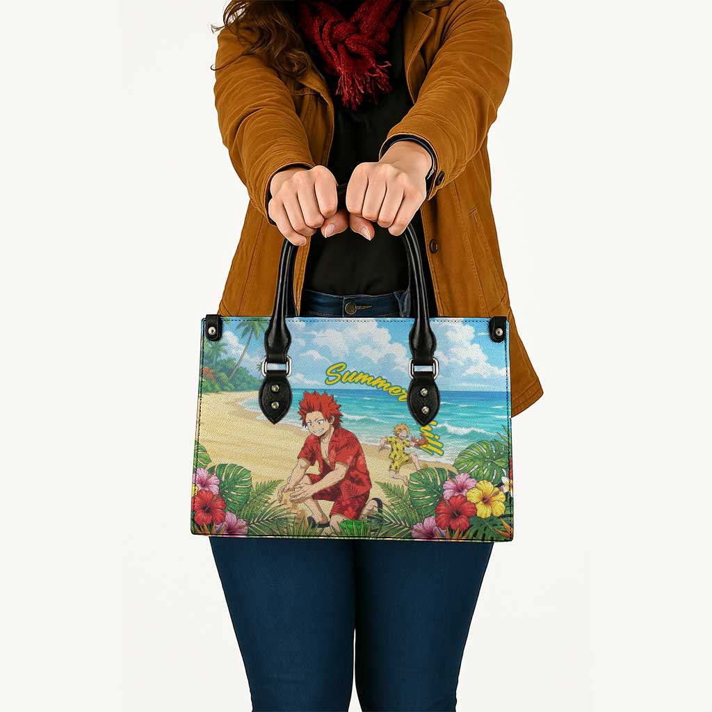 Eijirou Kirishima Summer Chill Leather Bag Tropical Anime Beach Fun