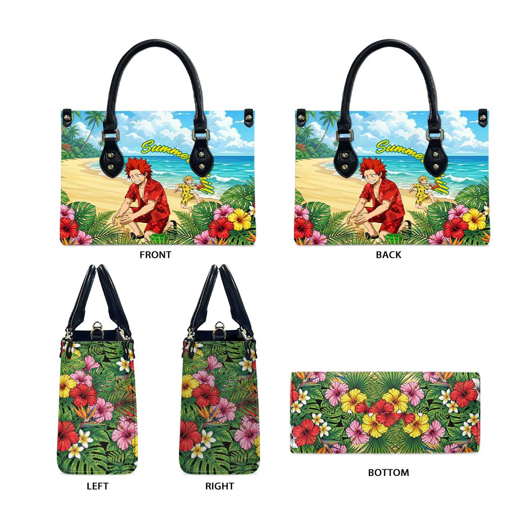 Eijirou Kirishima Summer Chill Leather Bag Tropical Anime Beach Fun