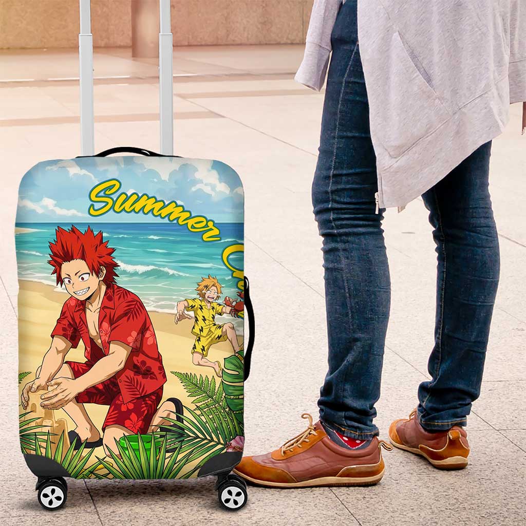 Eijirou Kirishima Summer Chill Luggage Cover Tropical Anime Beach Fun