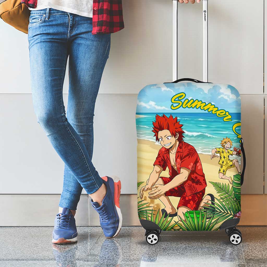 Eijirou Kirishima Summer Chill Luggage Cover Tropical Anime Beach Fun