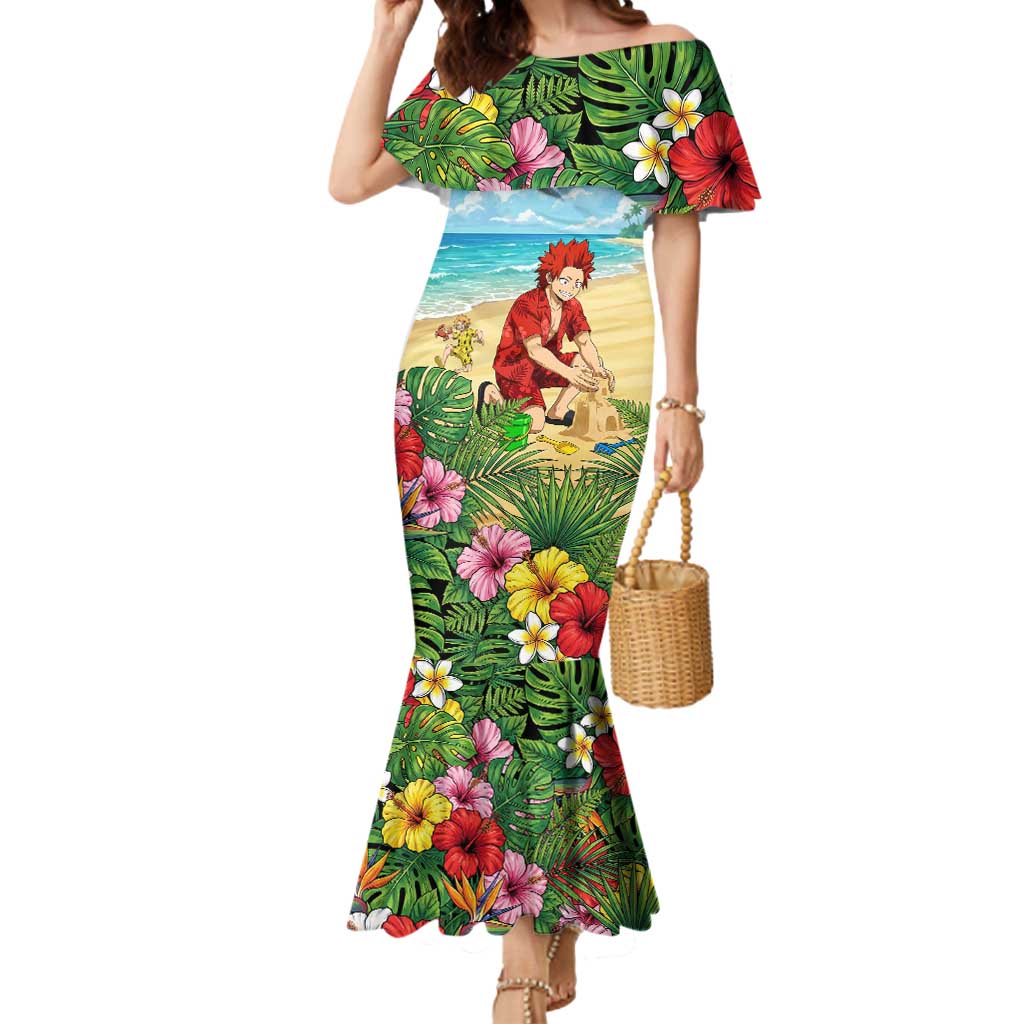 Eijirou Kirishima Summer Chill Mermaid Dress Tropical Anime Beach Fun
