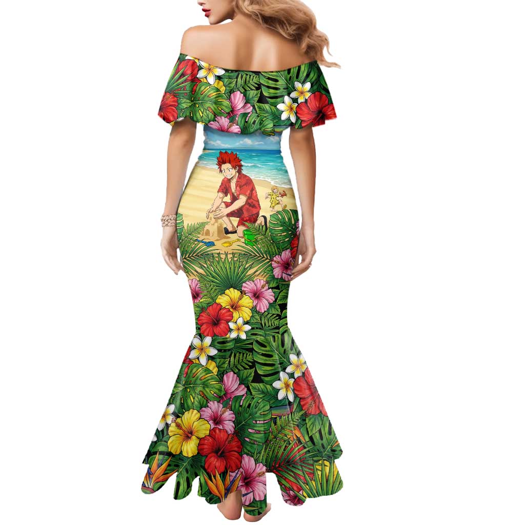 Eijirou Kirishima Summer Chill Mermaid Dress Tropical Anime Beach Fun