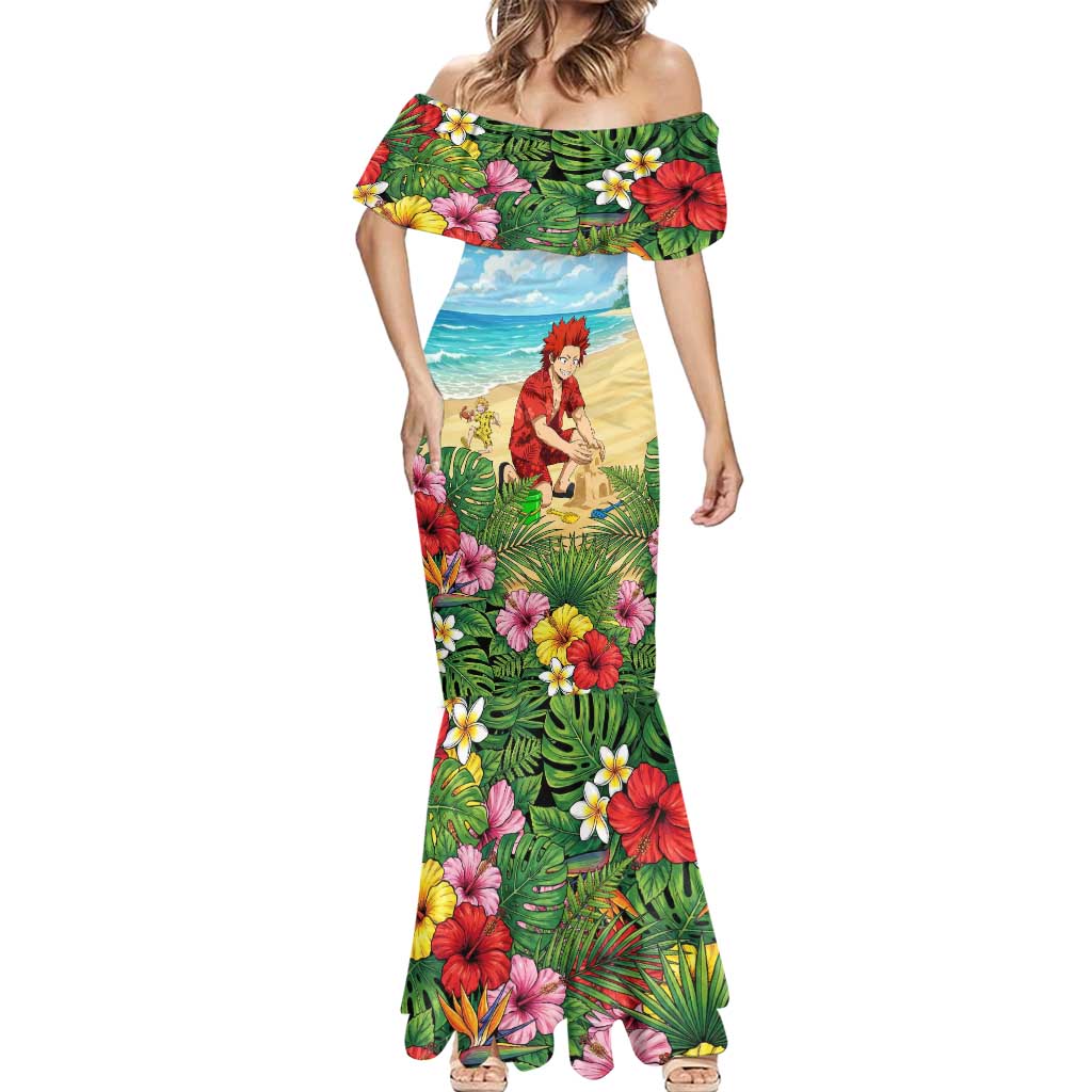 Eijirou Kirishima Summer Chill Mermaid Dress Tropical Anime Beach Fun