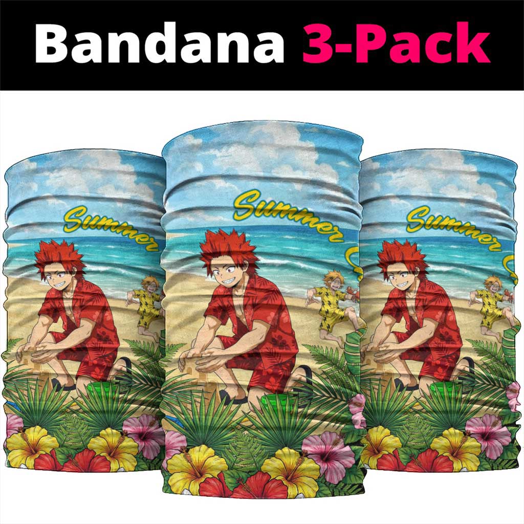 Eijirou Kirishima Summer Chill Neck Gaiter Tropical Anime Beach Fun