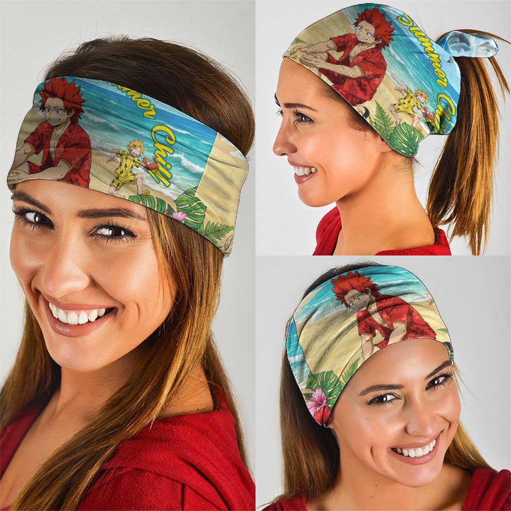 Eijirou Kirishima Summer Chill Neck Gaiter Tropical Anime Beach Fun