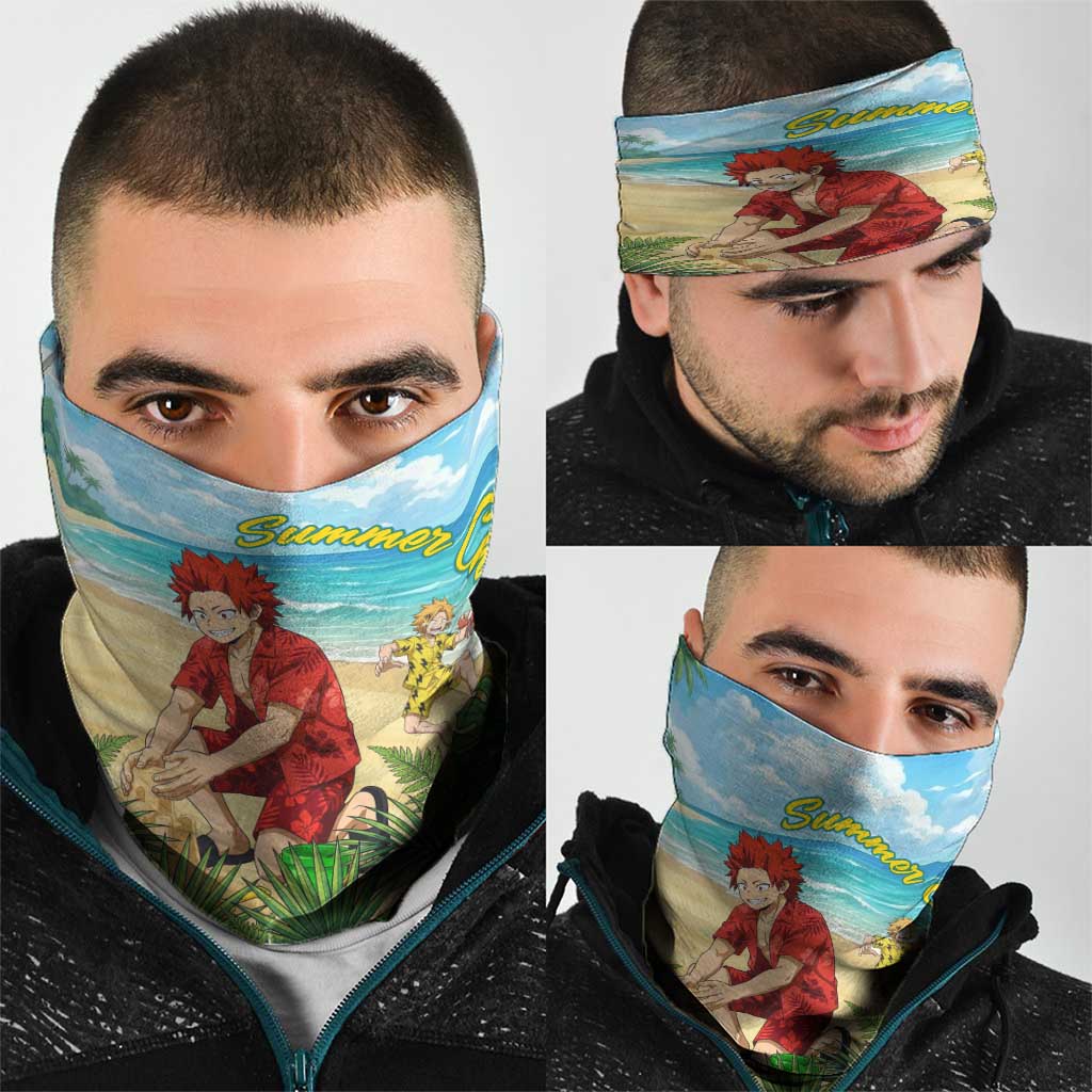 Eijirou Kirishima Summer Chill Neck Gaiter Tropical Anime Beach Fun