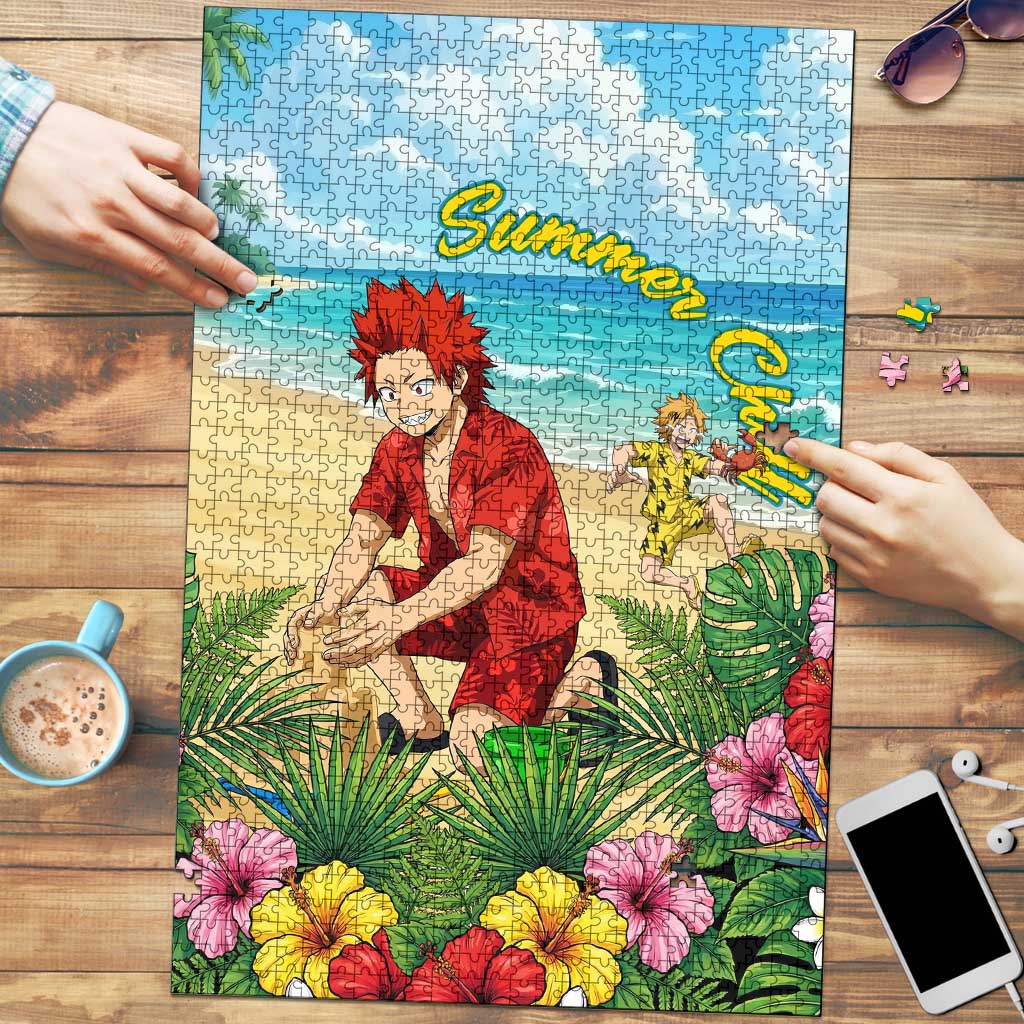 Eijirou Kirishima Summer Chill Puzzle Tropical Anime Beach Fun