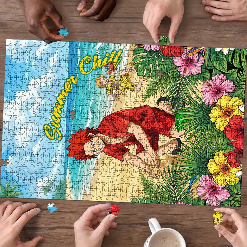 Eijirou Kirishima Summer Chill Puzzle Tropical Anime Beach Fun