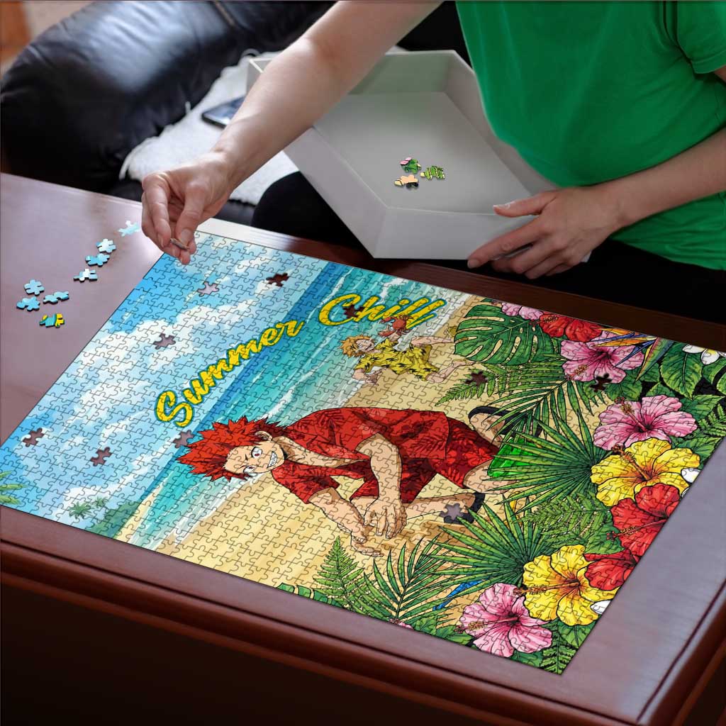 Eijirou Kirishima Summer Chill Puzzle Tropical Anime Beach Fun