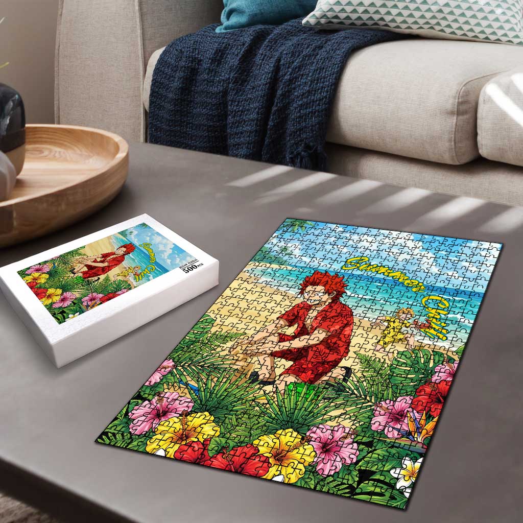 Eijirou Kirishima Summer Chill Puzzle Tropical Anime Beach Fun