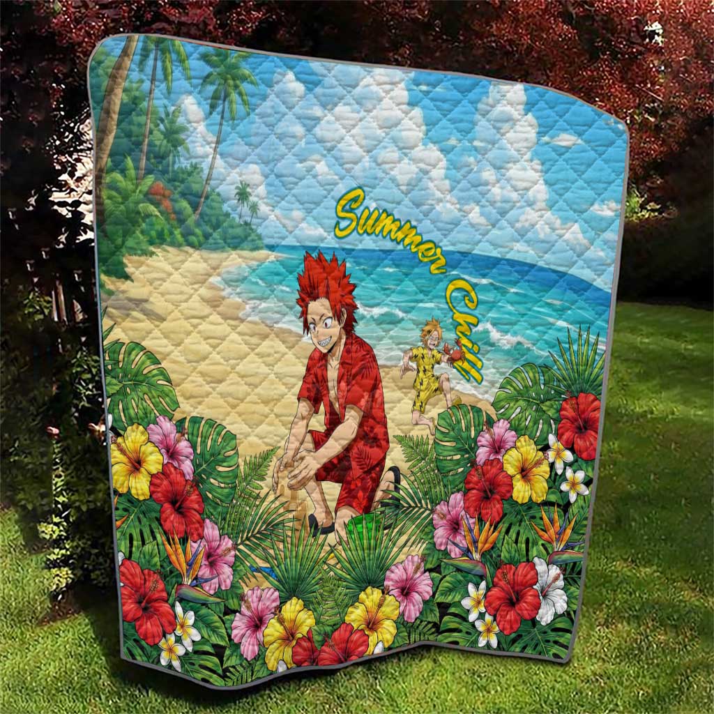Eijirou Kirishima Summer Chill Quilt Tropical Anime Beach Fun
