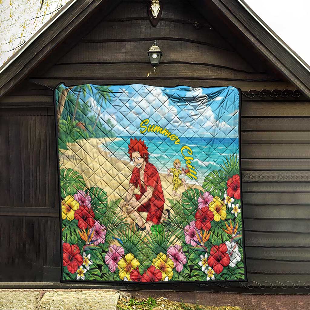 Eijirou Kirishima Summer Chill Quilt Tropical Anime Beach Fun